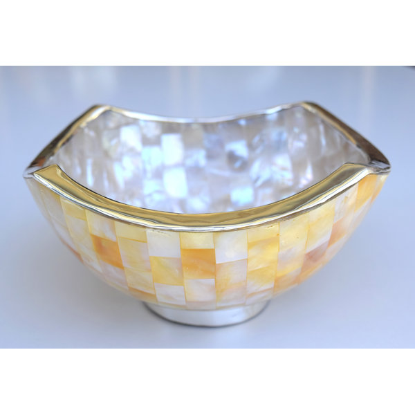 Rosecliff Heights Key Vista Four Sided Mother Of Pearl Decorative Rosecliff Heights Key Vista Four Sided Mother Of Pearl Decorative Bowl Wayfair