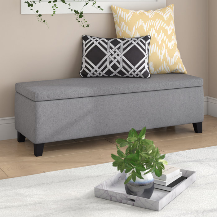 Wrought Studio Schmit Upholstered Storage Bench Reviews Wayfair Ca