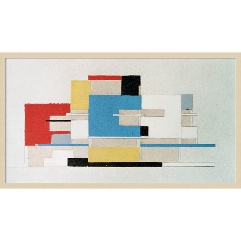 Earling Colour Study For Architecture Framed On Paper by Theo Van Doesburg Print