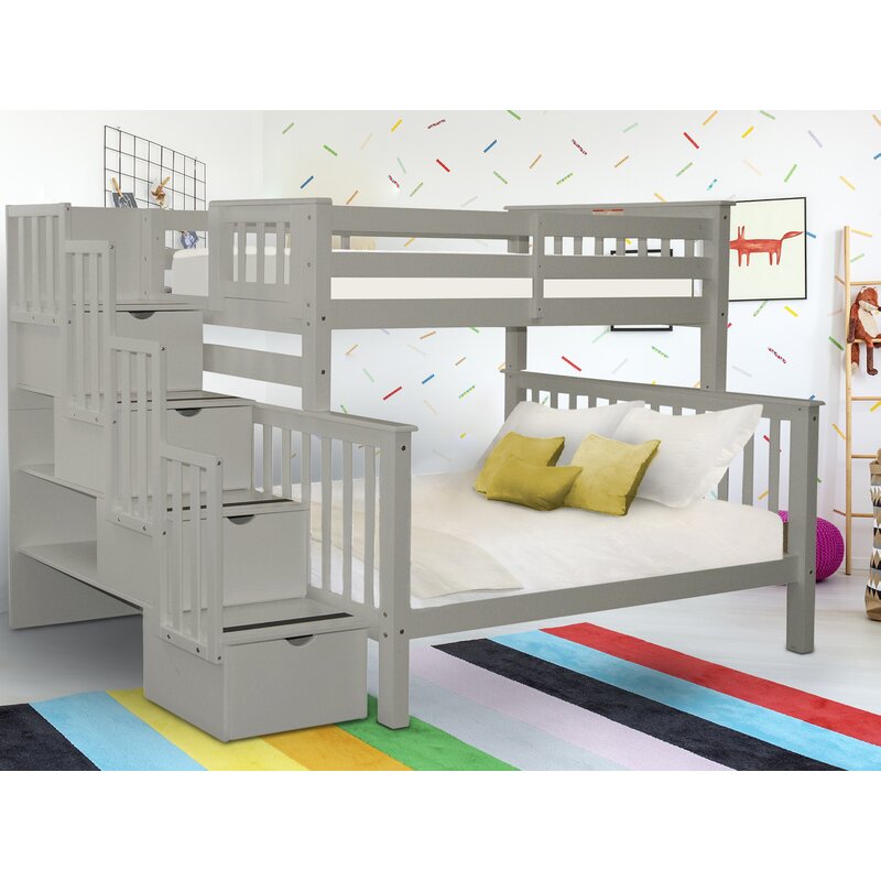 full size bunk beds with storage