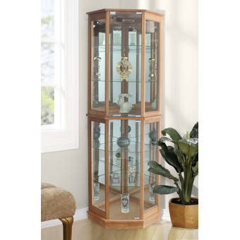 Chaya Corner Curio Cabinet Reviews Joss Main