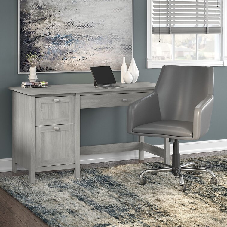 gray desk and chair set