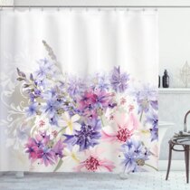 Lavender Festival Decor Purple Flower Bathroom Sets Lavender Shower Curtains 