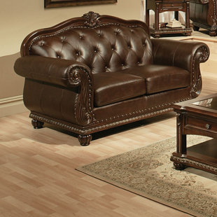 Go to store & view more images Astoria Grand Wentz Leather Loveseat