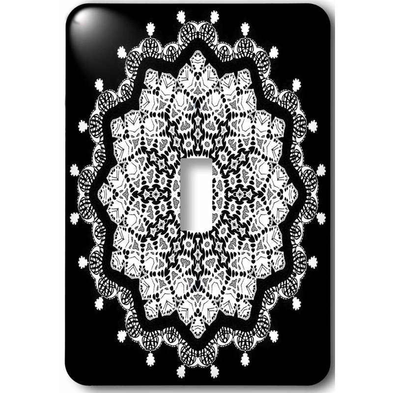 Plastic Wall Decor Toggle Light Switch Plate Cover Live Laugh Love Black White
