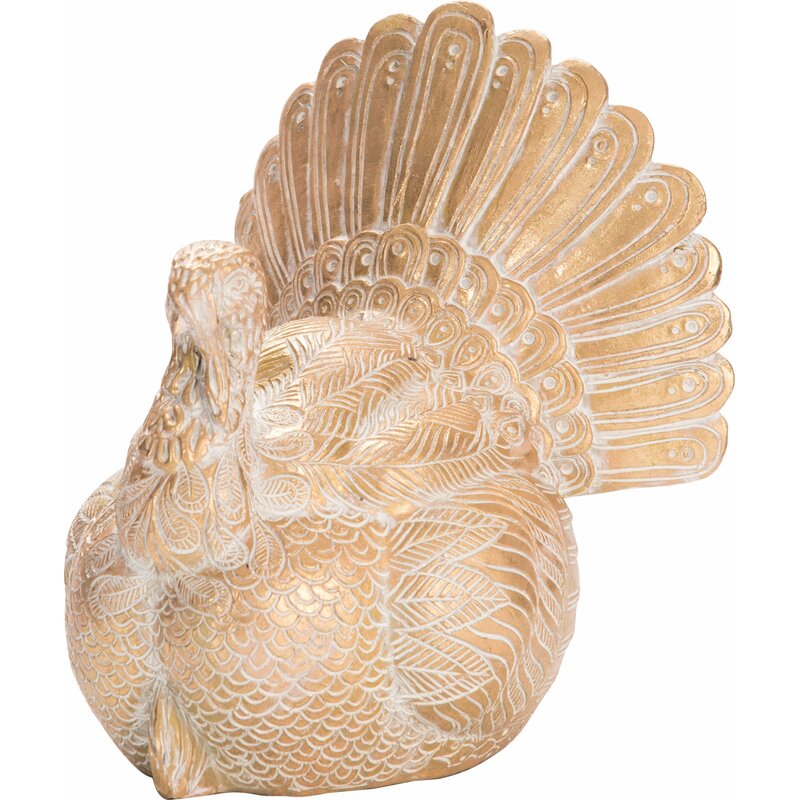 The Holiday Aisle Resin Large Harvest Elegant Turkey | Wayfair