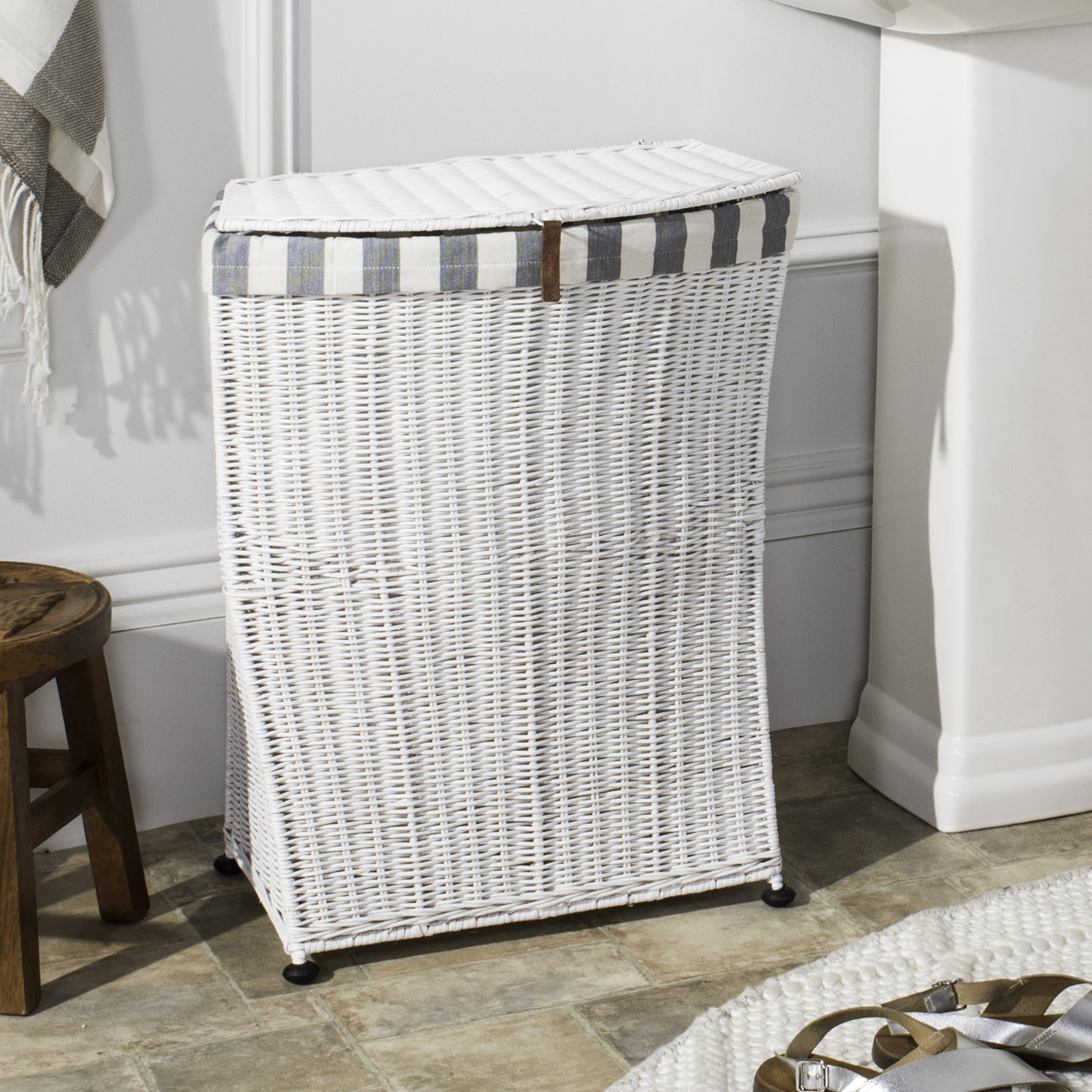 Rosecliff Heights Rattan Laundry Hamper Wayfair