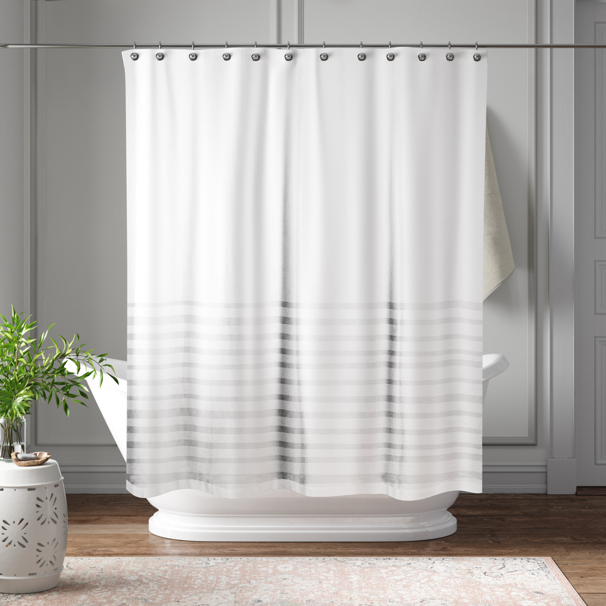 Kelly Clarkson Home Striped Single Shower Curtain & Reviews | Wayfair