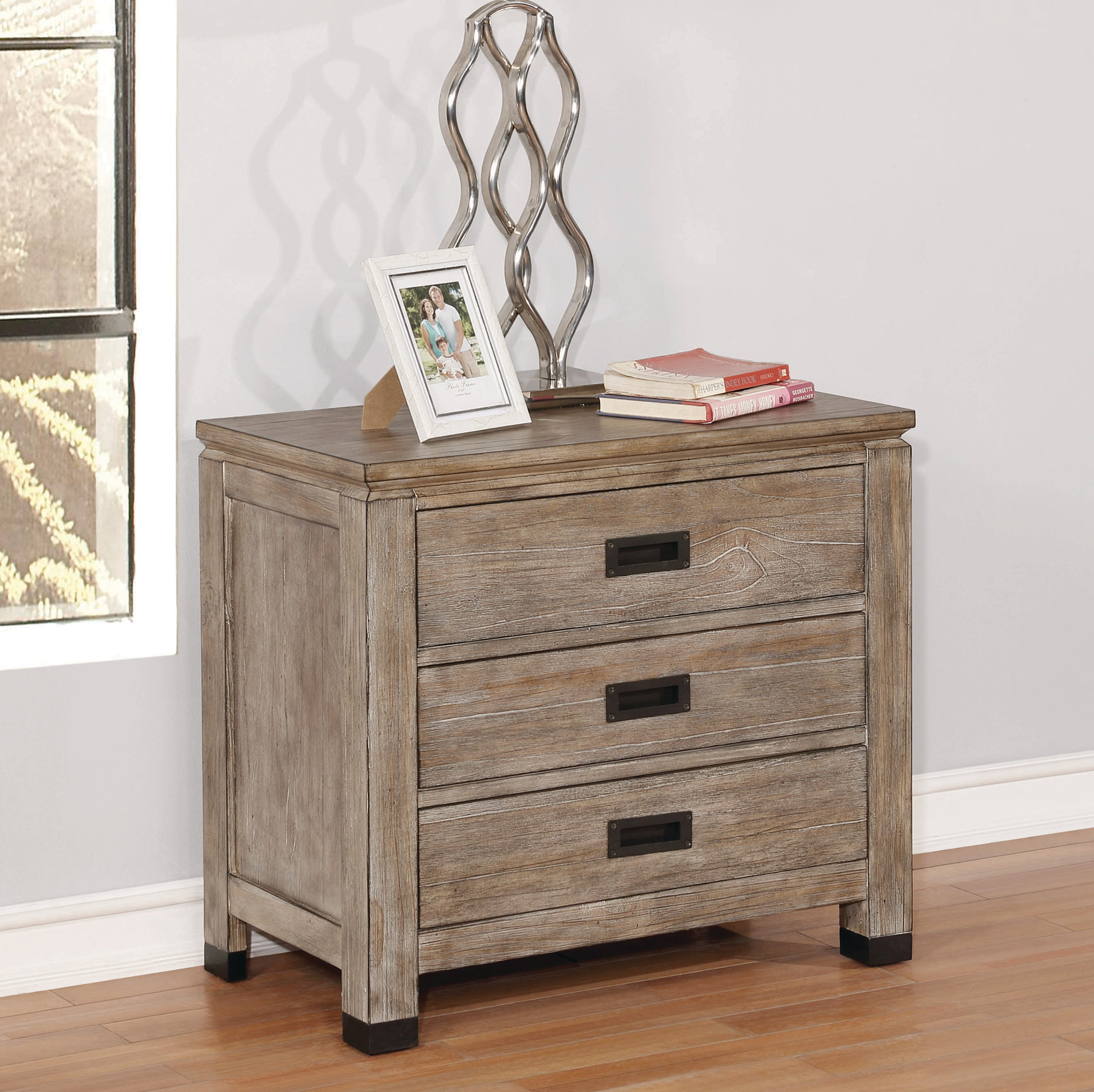 Loon Peak Bridgeview 3 Drawer Nightstand Wayfair
