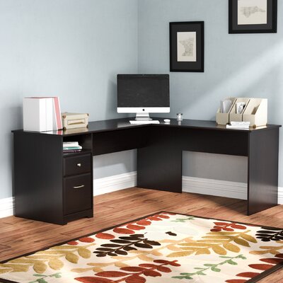 Hillsdale L Shaped Executive Desk Red Barrel Studio Color Espresso