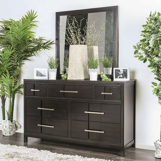 Ivy Bronx Midwest 7 Drawer Dresser With Mirror Wayfair