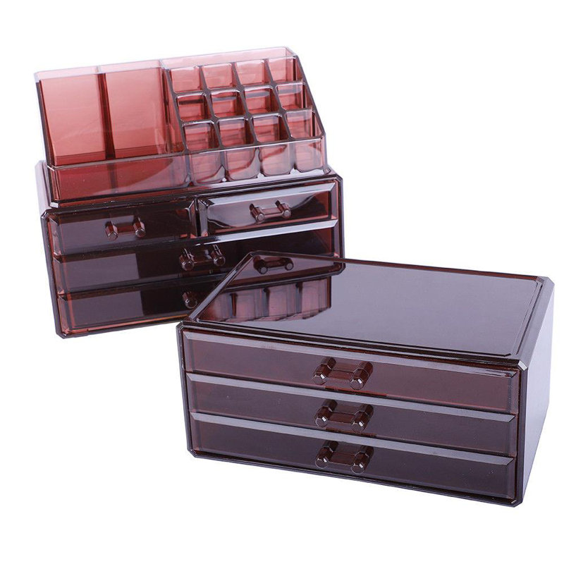 Rebrilliant Cy Cosmetics Transparent 7 Drawers Makeup Organizer