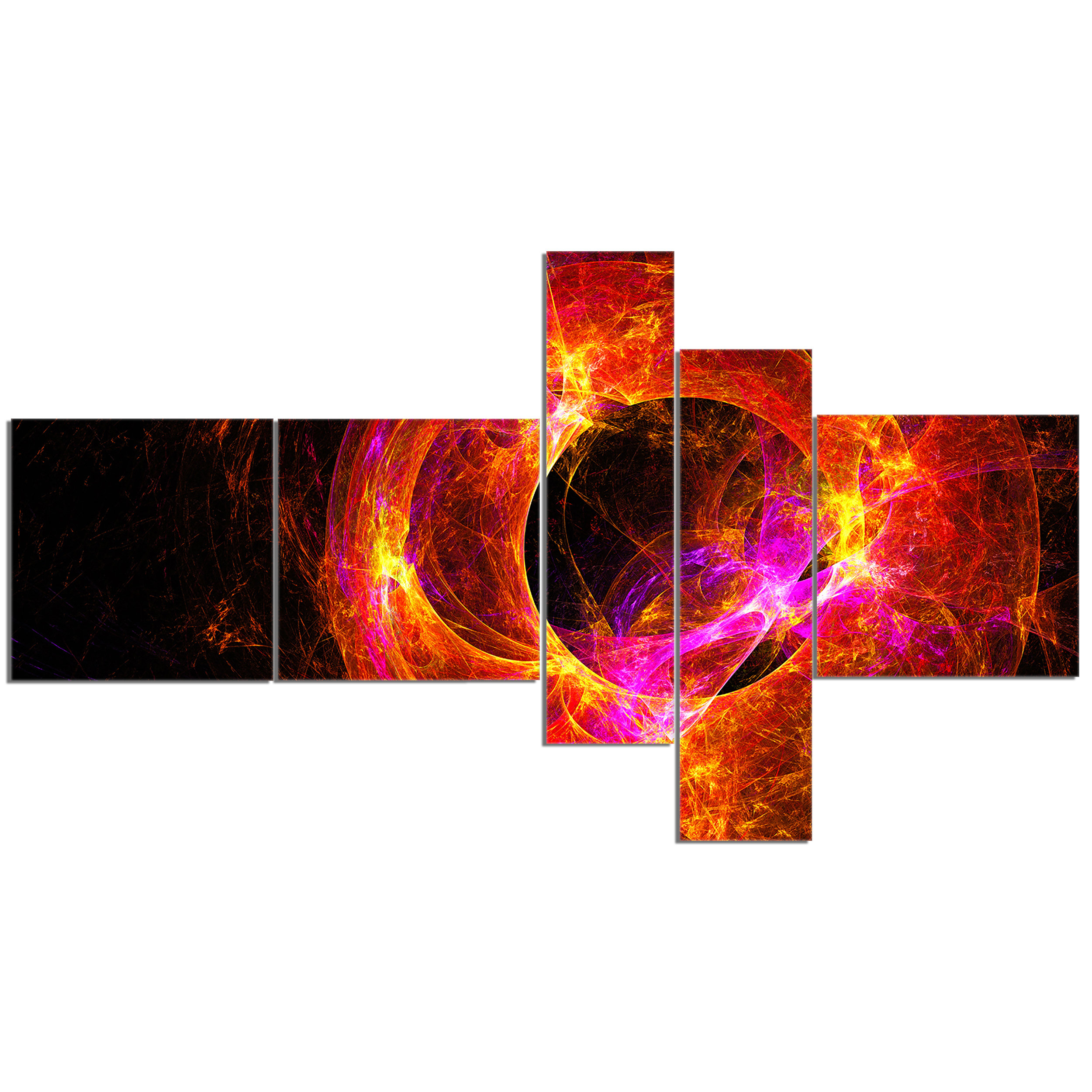 East Urban Home Far Spherical Galaxy Red Graphic Art Print Multi Piece Image On Canvas Wayfair