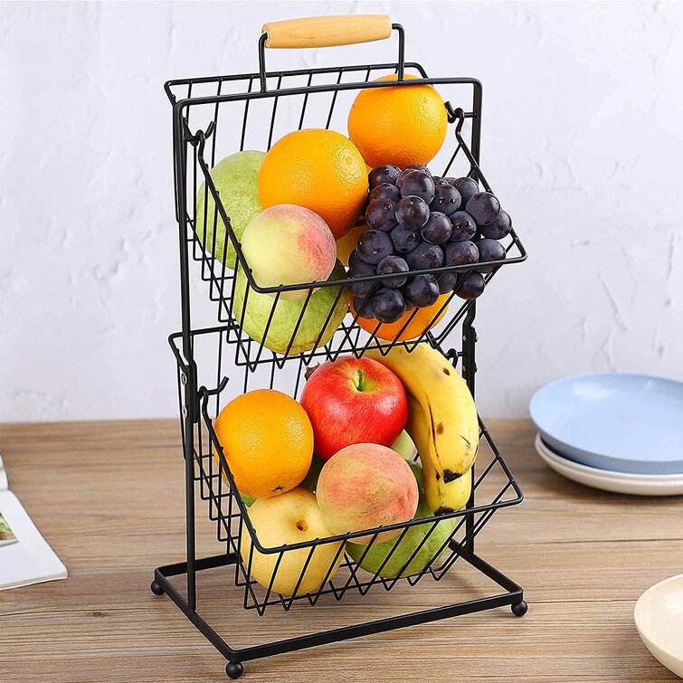 6-Layer Fruit Vegetable Basket Storage Organizer Rack Stand Holder Unit