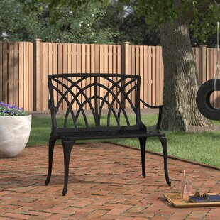 Garden Bench Park Yard Outdoor Furniture Steel Frame Porch Patio Chair New 45" 