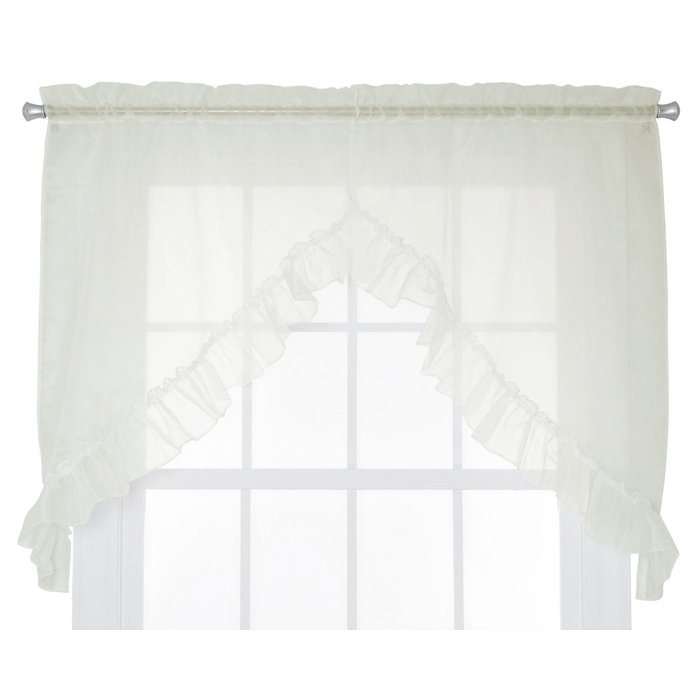 August Grove Chaston 60 Ruffled Swag Tier Curtain Valance