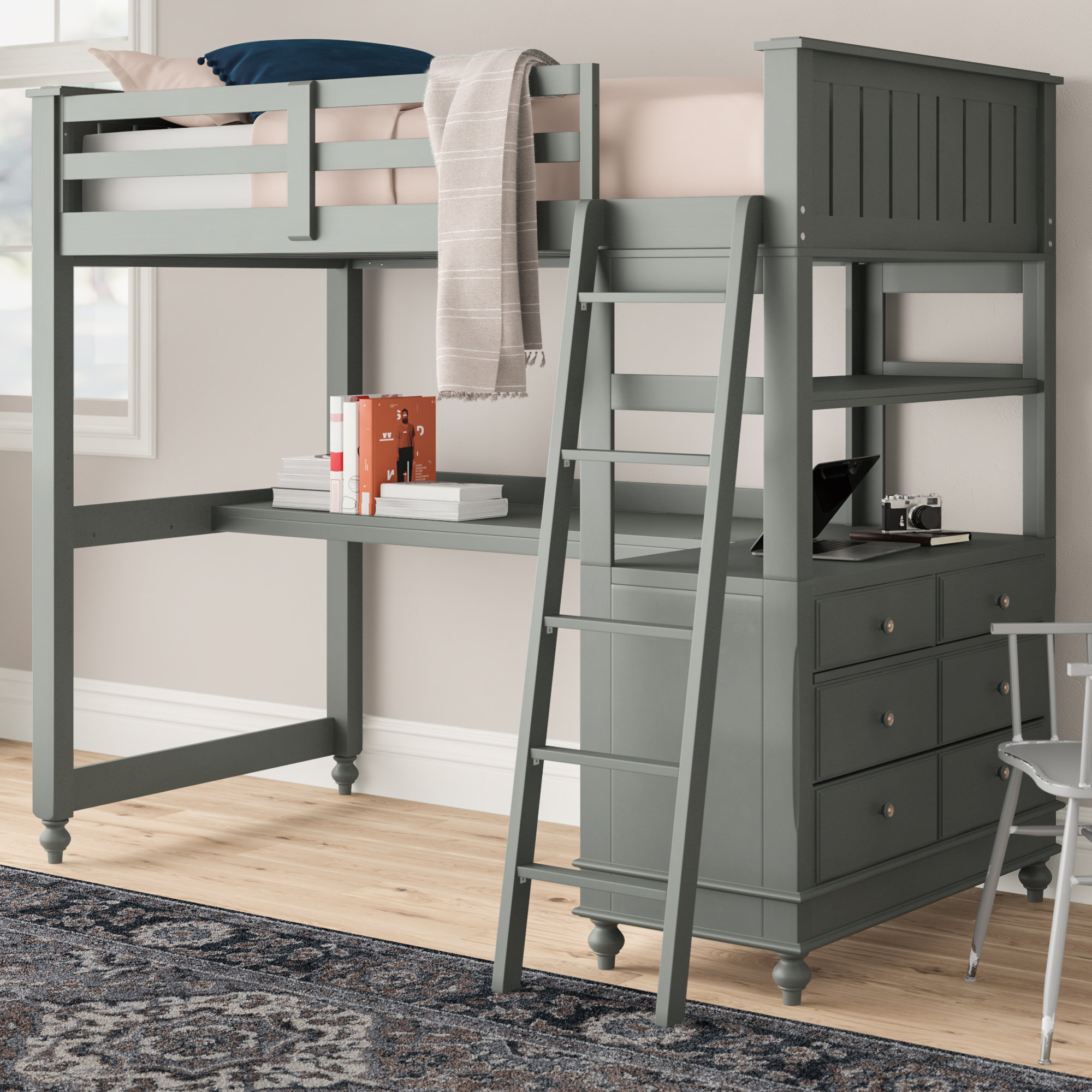 Three Posts Teen Nickelsville Loft Bed With Drawers Reviews