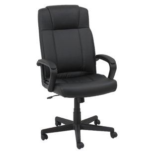Review Mid-Back Leather Desk Chair by Oif