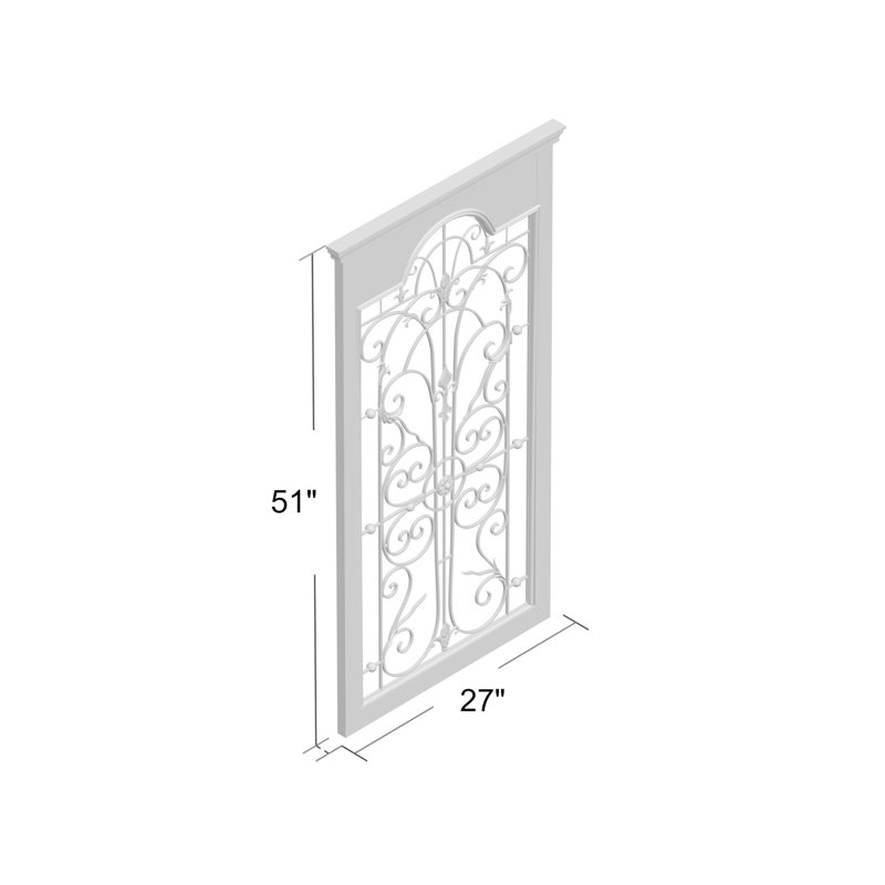 One Allium Way Gate White Wood And Metal Wall Decor Reviews