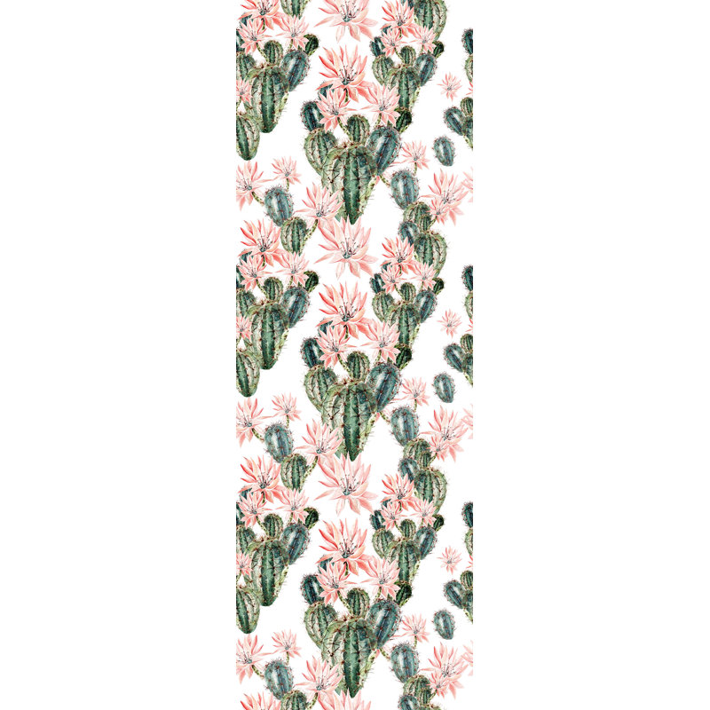 Union Rustic Demoss Removable Watercolor Cactus Flowers 4 17 L X 25 W Peel And Stick Wallpaper Roll Wayfair 24 in drop match length prickly pear cactus peel and stick wallpaper. wayfair