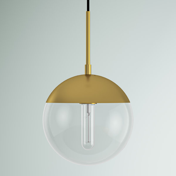 circular glass pendant light