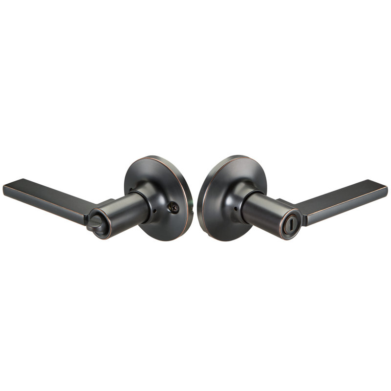 Yale Edge Privacy Push Button Lock With Seabrook Lever And Round Wayfair