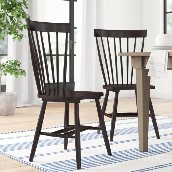 Three Posts Spindle Solid Wood Windsor Back Side Chair Reviews Wayfair
