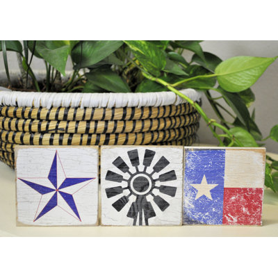 Winston Porter 3 Piece Homole Group Toast Texas Star Texas Flag