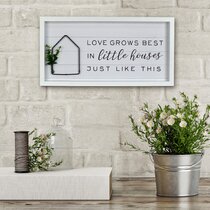 16x20 The Stupell Home Decor Love Grows Best in Little Houses Framed Giclee Texturized Art Multi-Color