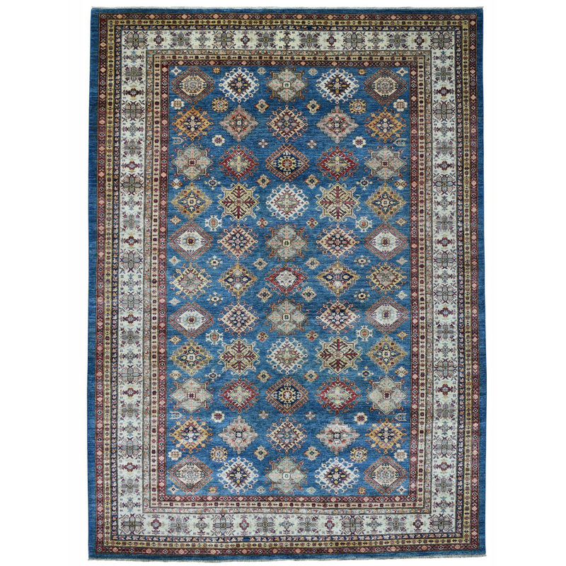 Canora Grey One Of A Kind Orlando Hand Knotted Kazak Blue 8 X Orlando Hand Knotted Kazak Blue