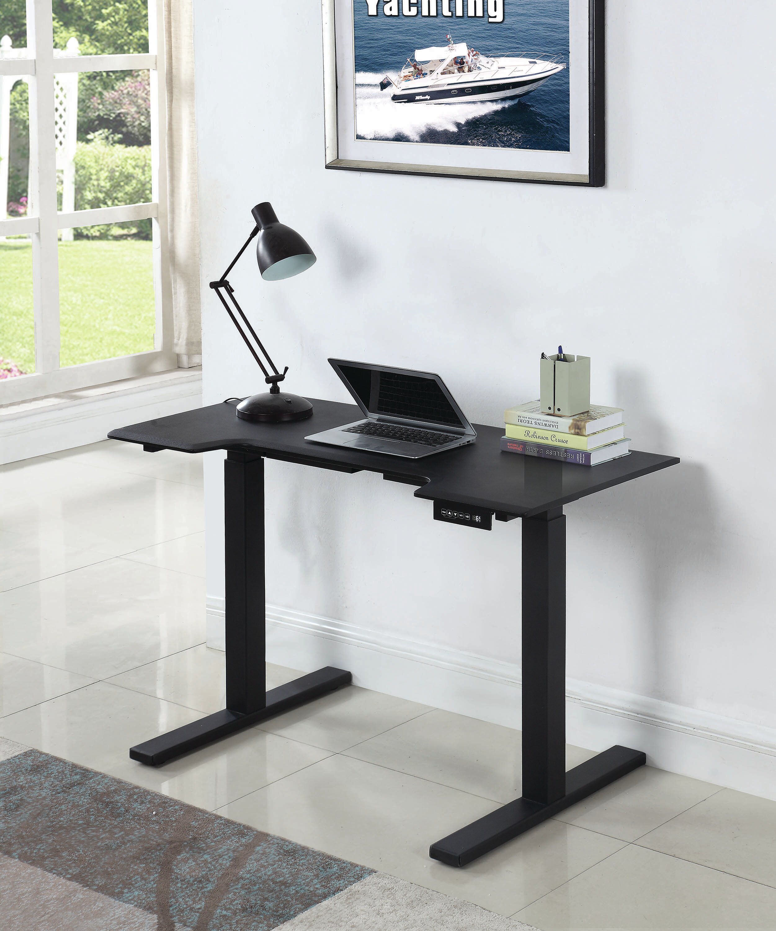 Symple Stuff Hardee Height Adjustable Standing Desk Wayfair