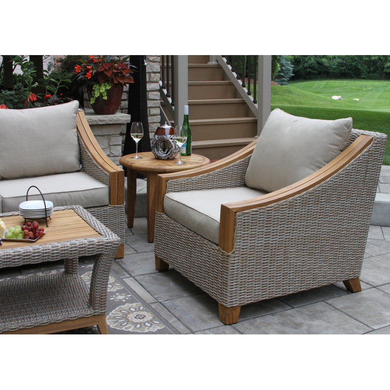 Rosecliff Heights Kincaid 3 Piece Rattan Sofa Seating Group With