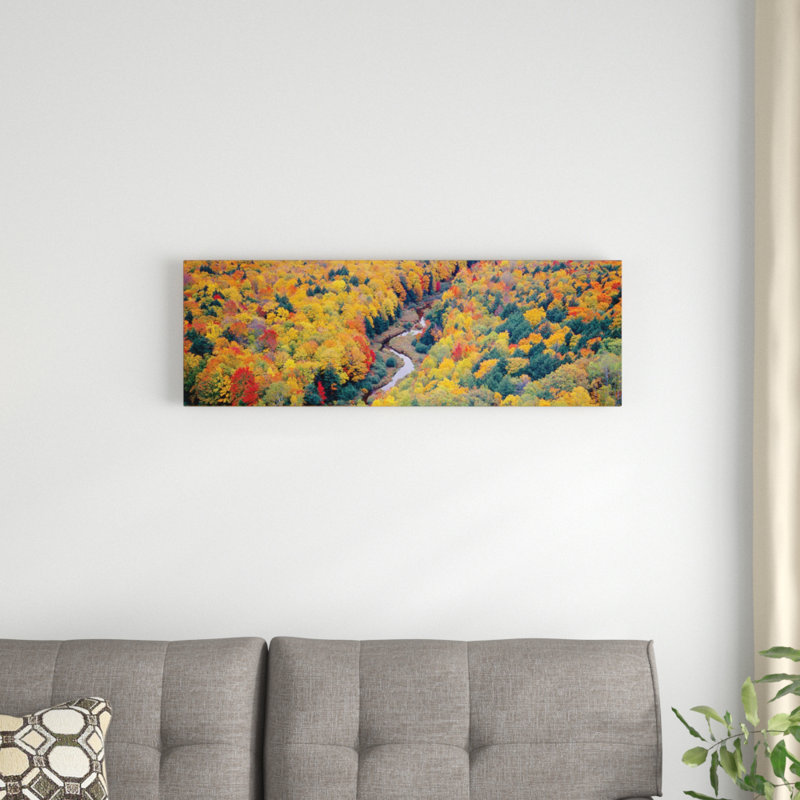 East Urban Home Autumn Landscape I Porcupine Mountains Wilderness State Park Upper Peninsula Michigan Usa Photographic Print On Wrapped Canvas Wayfair