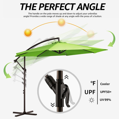 Haque 10' Cantilever Umbrella Outdoor Patio Offset Umbrella