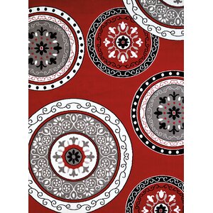 Allenville Red/Gray Area Rug