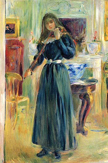 Buyenlarge Julie Playing Violin By Berthe Morisot Painting Print