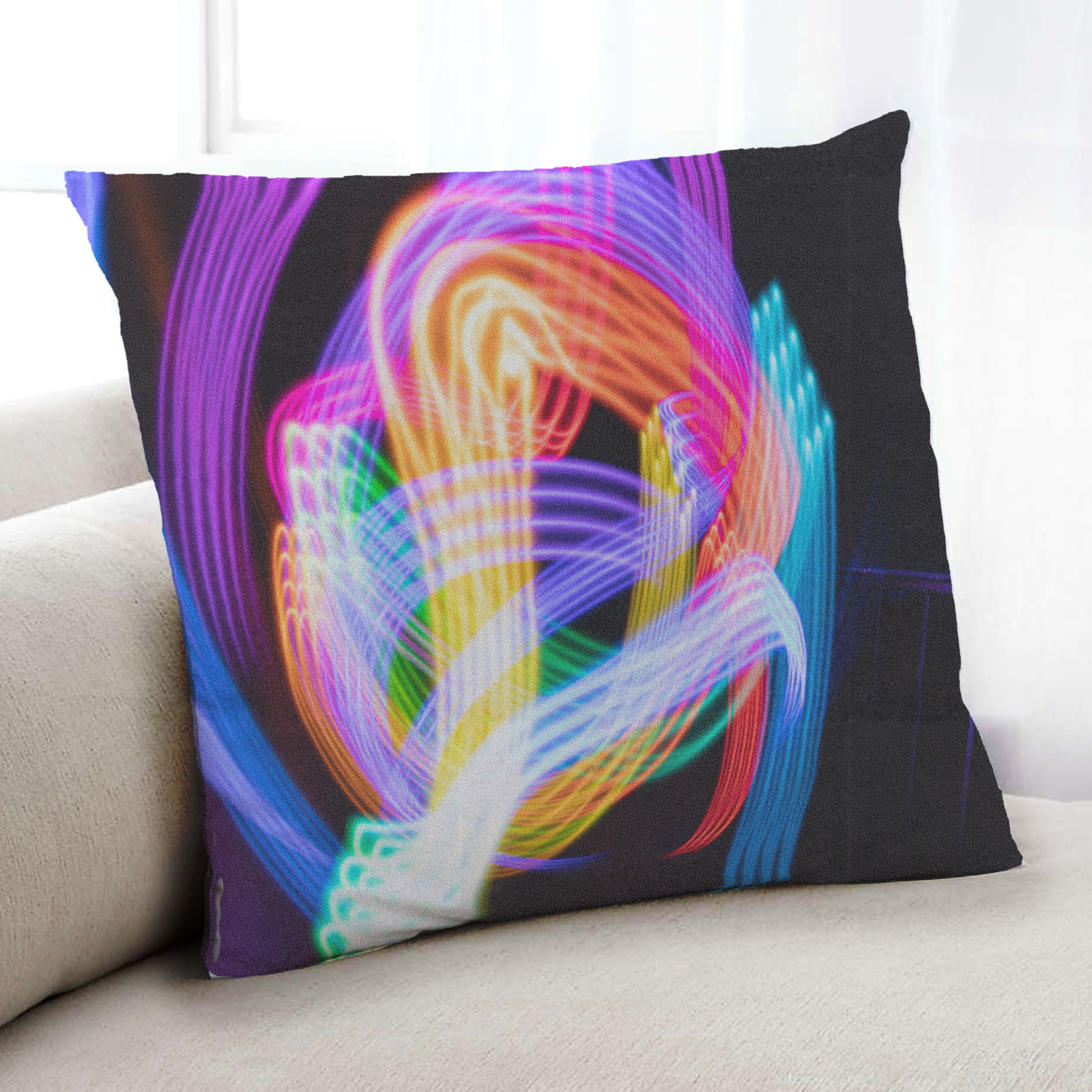 neon throw pillows