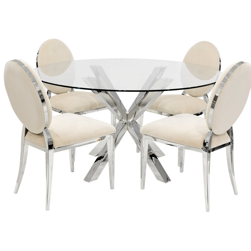 House Additions Crossly Dining Set With 4 Chairs Wayfair Co Uk