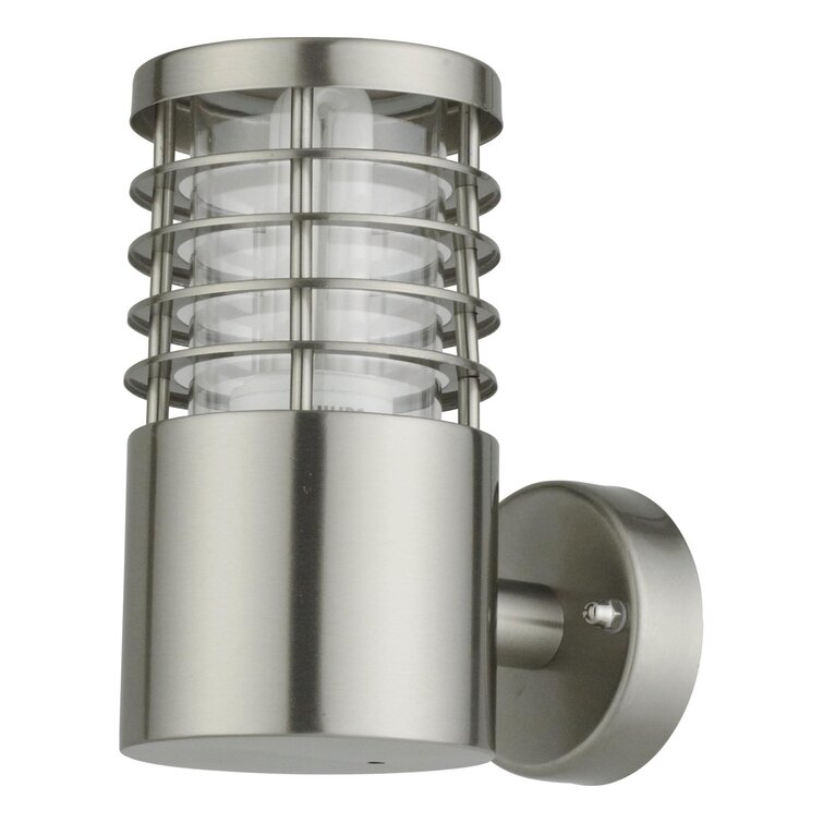 Metro Lane Verne Stainless Steel Outdoor Armed Sconce | Wayfair.co.uk