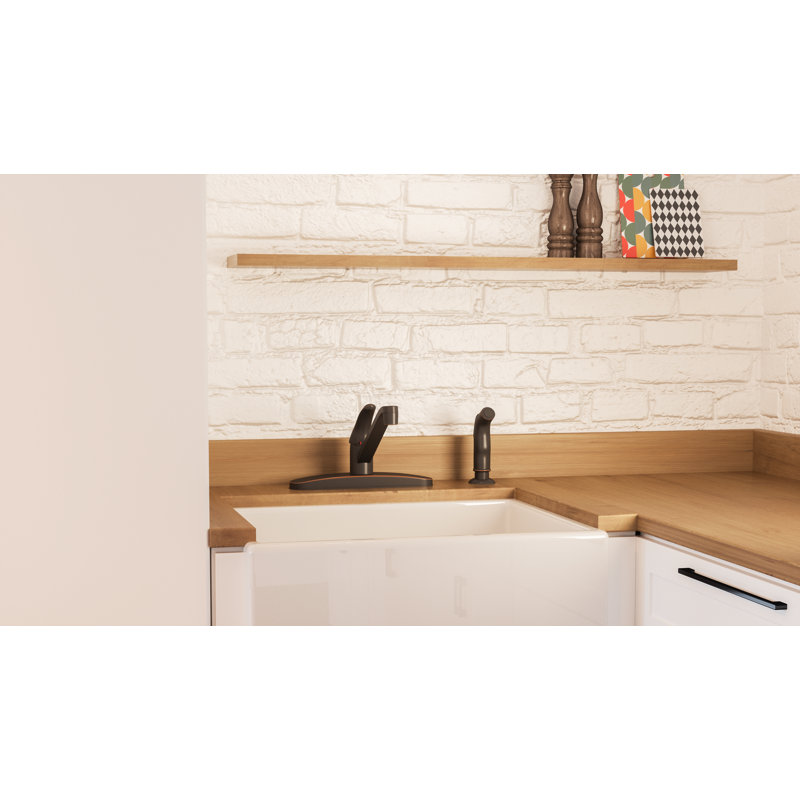 Design House Middleton Single Handle Kitchen Faucet With Side Sprayer Wayfair