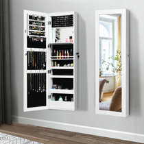 Lockable wall mounted jewelry cabinet clearance