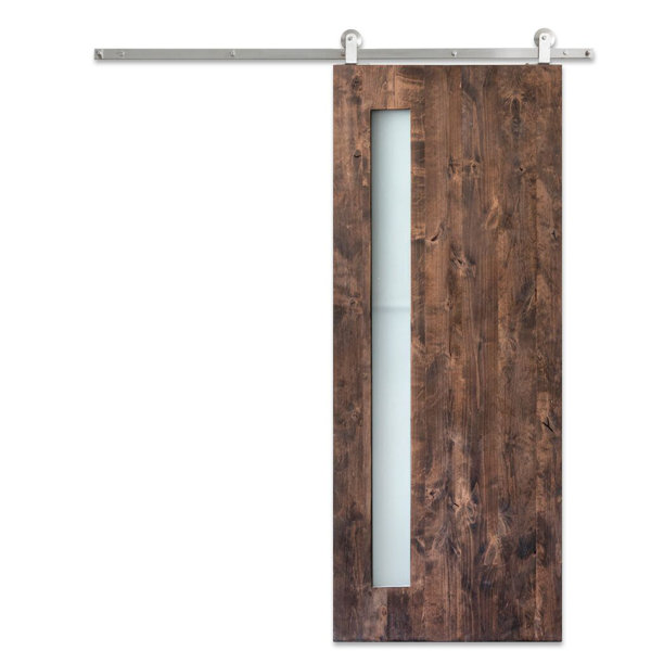 Artisan Hardware Mid-Century Sliding Glass Barn Door without Installation Hardware Kit | Wayfair