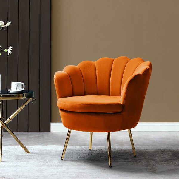 burnt orange living room chairs