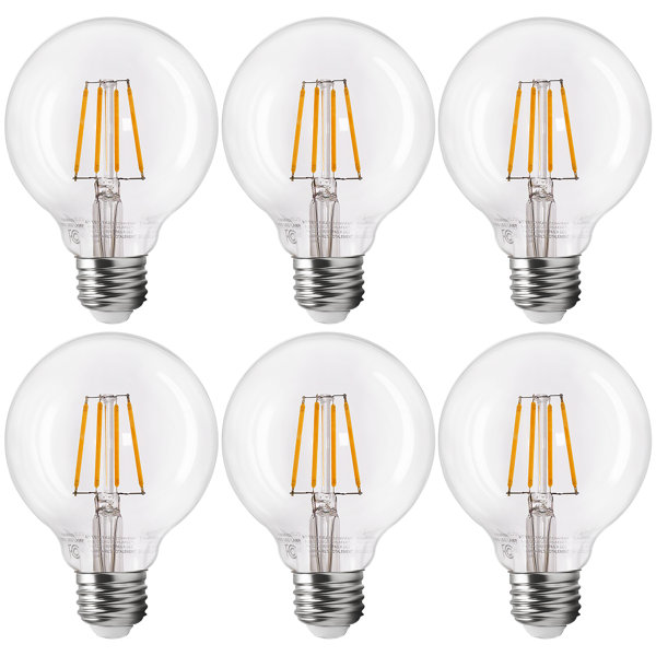 Torchstar Led G25 Light Bulb Edison Vintage Vanity Globe Filament Dimmable 4 5w 40w Eqv Medium E26 Base Ul Energy Star Listed 2700k Soft White Reviews Wayfair Torchstar Led G25 Light Bulb Edison Vintage Vanity Globe Filament Dimmable 4 5w 40w Eqv Medium E26 Base Ul Energy Star Listed 2700k Soft White Reviews Wayfair