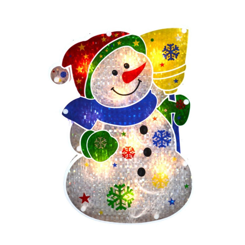 Northlight Holographic Snowman Christmas Window Lighting Display ...