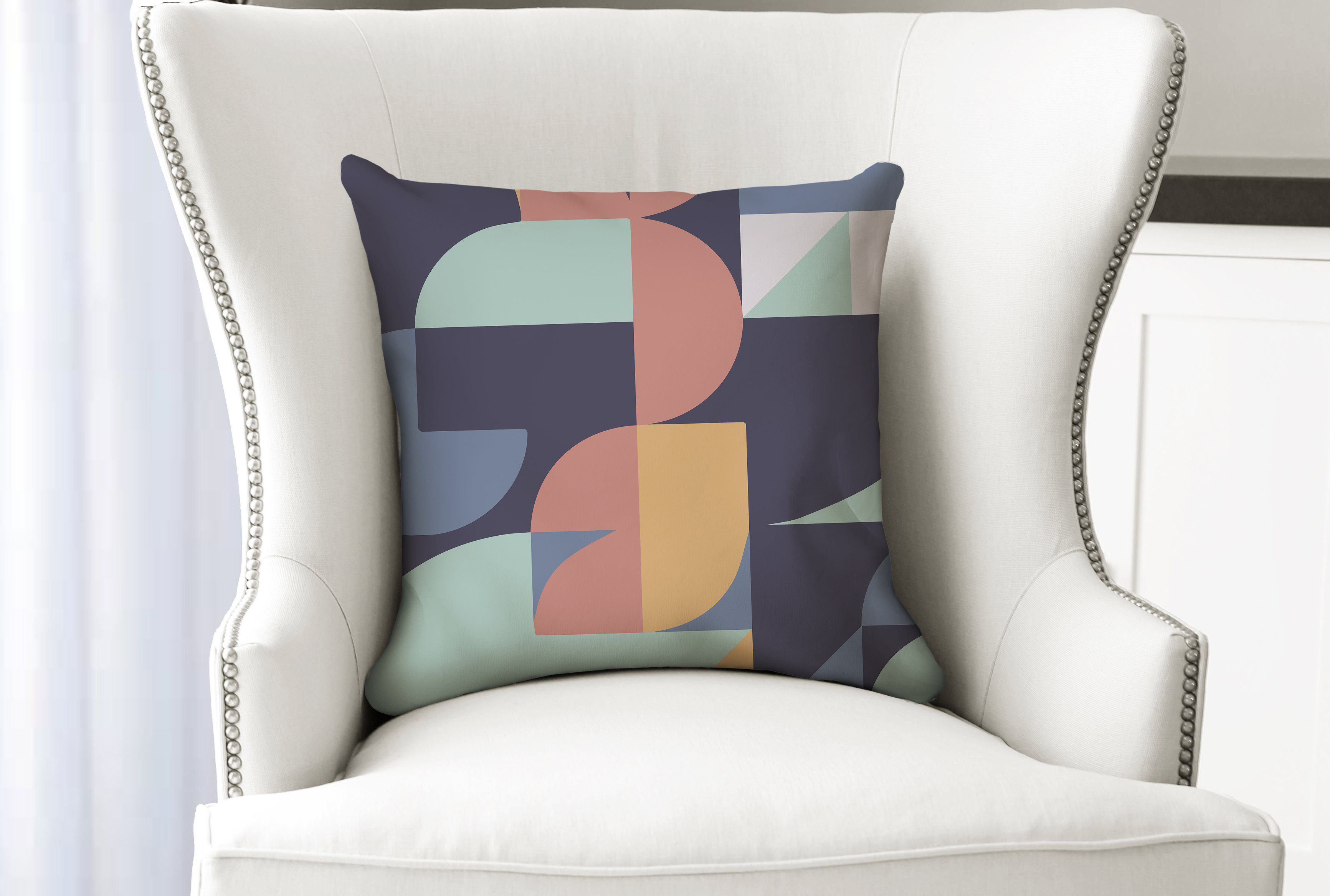 Orren Ellis Godsey Geo Eggplant Cotton Throw Pillow Wayfair