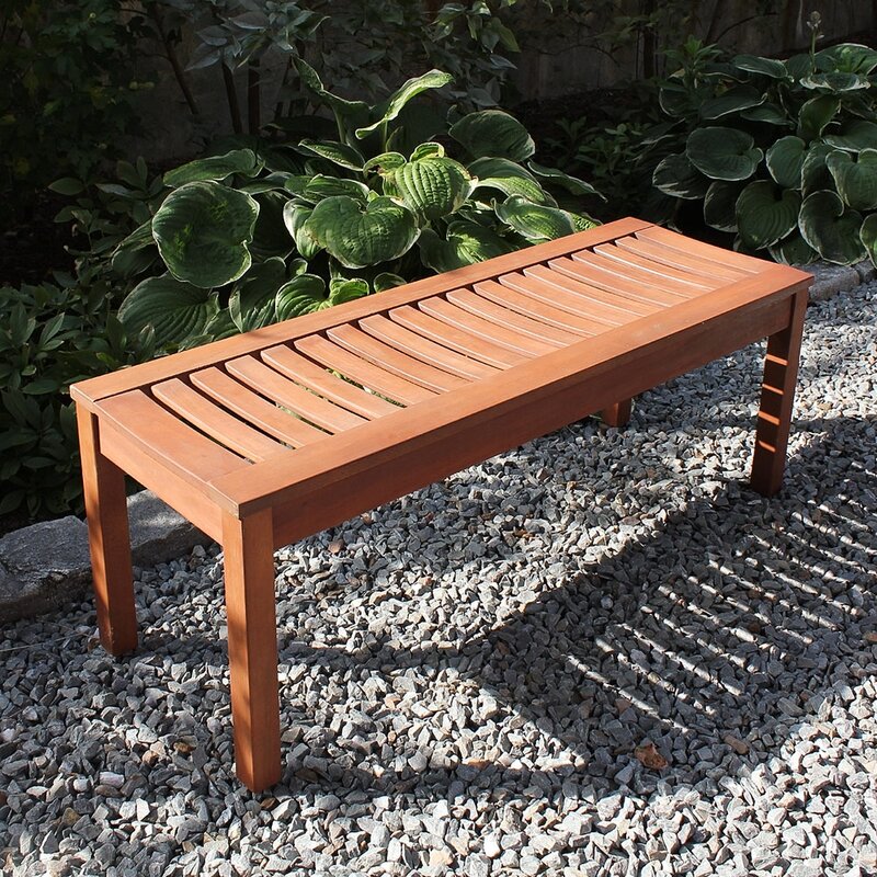 ACHLA Backless Wooden Garden Bench & Reviews | Wayfair