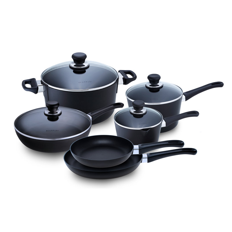 Scanpan Classic Induction 10 Piece Aluminum Non Stick Deluxe Cookware Set Wayfair