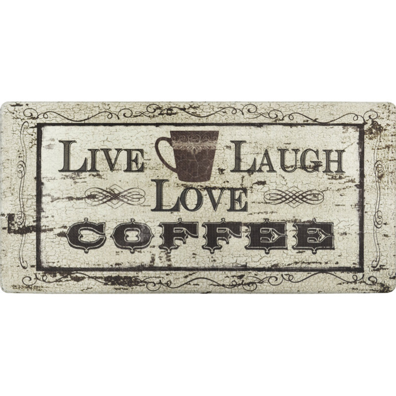 Nicole Miller Cook N Comfort Live Laugh Coffee Kitchen Mat Reviews Wayfair