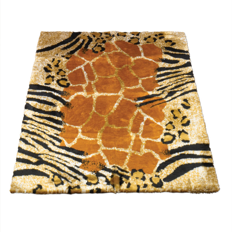 Walk On Me Animal Black Brown Safari Print Area Rug Reviews Wayfair Animal Black Brown Safari Print Area Rug